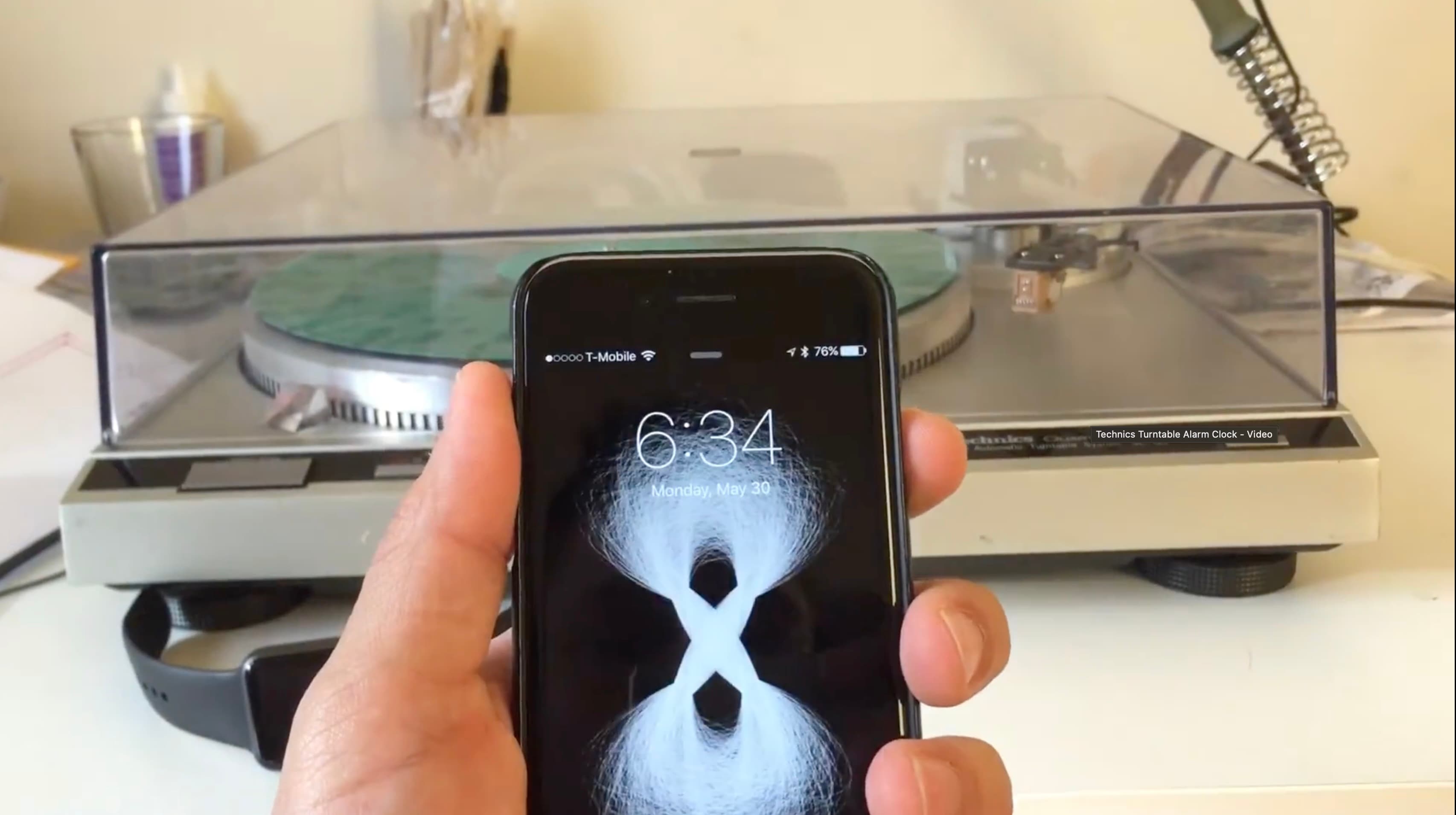 Technics Turntable Alarm Clock